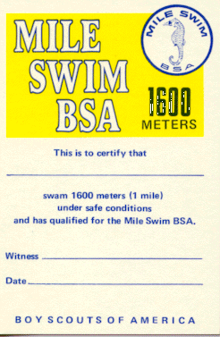 Mile Swim Wallet Card