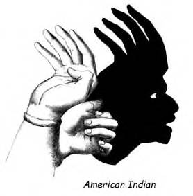 American indian shadow image