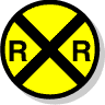 Railroad Crossing Warning Sign