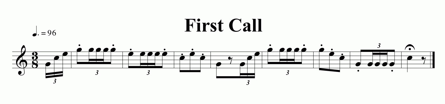 Music for the First Call bugle call