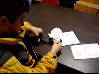 Cutting out the computer pieces