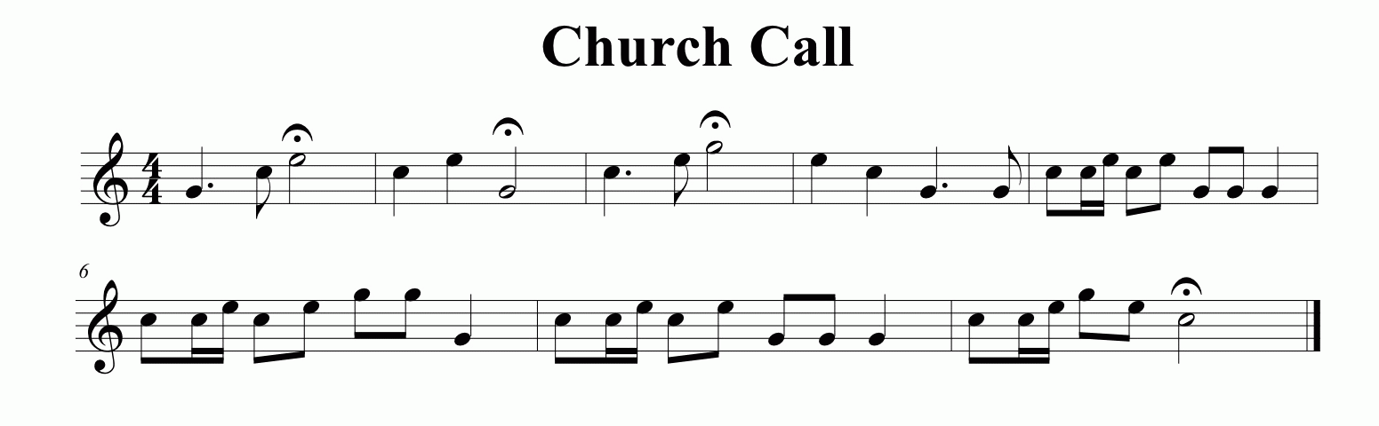 Music for the Church Call bugle call