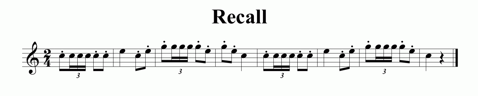 Music for the Recall bugle call