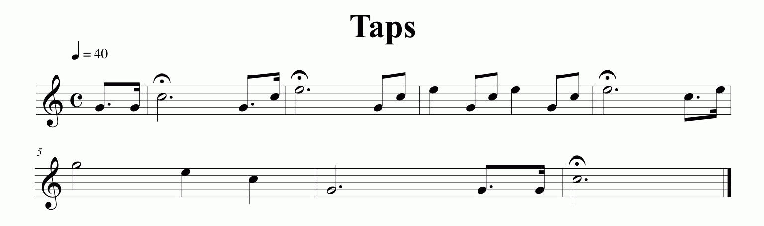 Music for the Taps bugle call