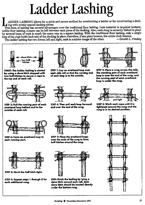 Ladder Lashing from Scouting Magazine